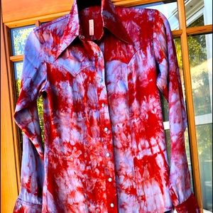 Unique one of a kind satin blouse